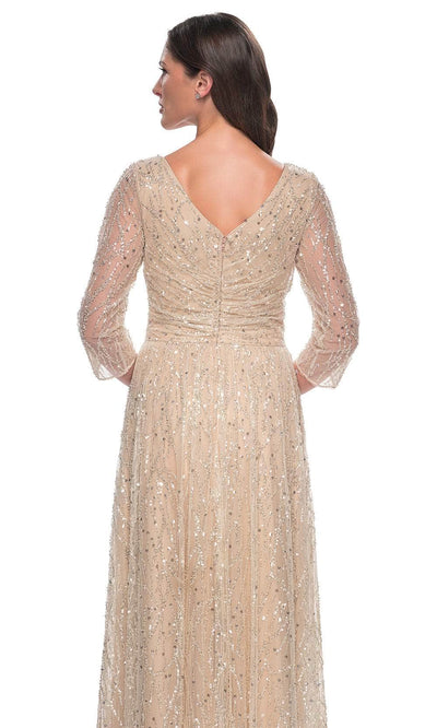 La Femme 30911 - Sequin V-Neck Formal Dress Mother of the Bride Dresses