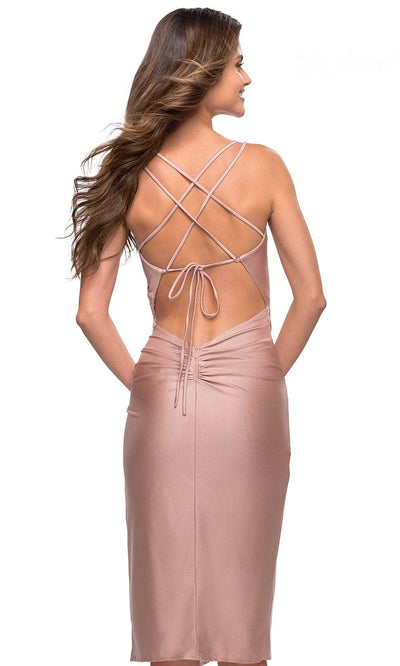 La Femme 30918 - Wrap Style Homecoming Dress Special Occasion Dress