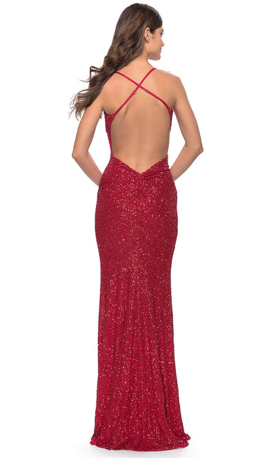 La Femme 31027 - Spaghetti Strap Sequin Prom Dress Special Occasion Dress