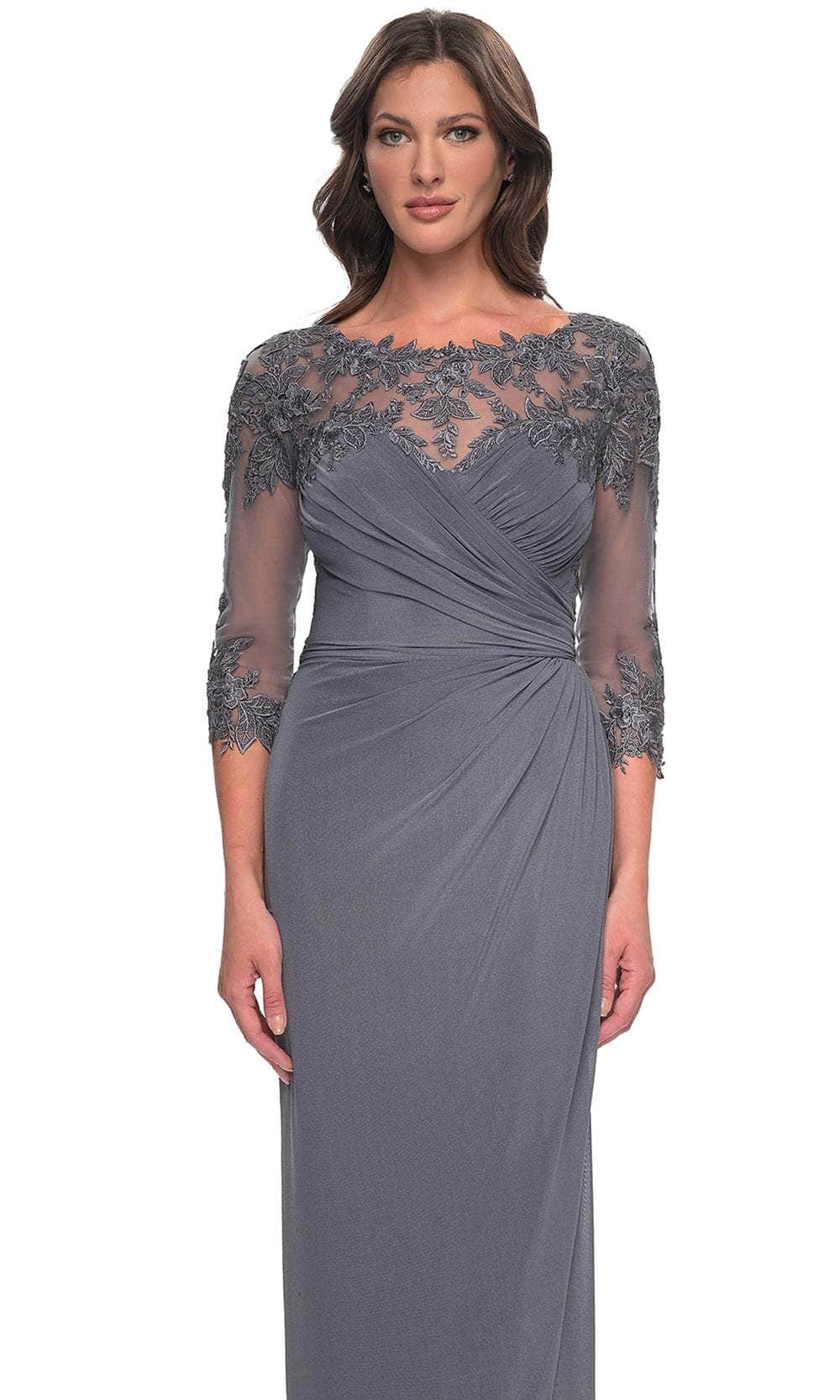 La Femme 31093 - Lace Ornate Sheath Evening Dress Evening Dresses