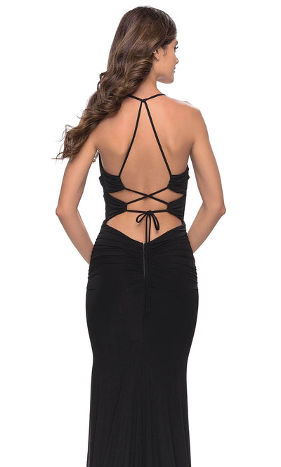La Femme 31334SC - Ruched Lace-Up Back Prom Dress Special Occasion Dresses