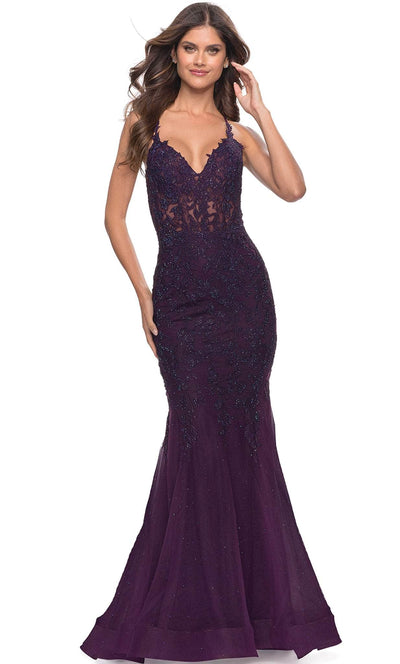 La Femme 31344 - Lace Applique Dress