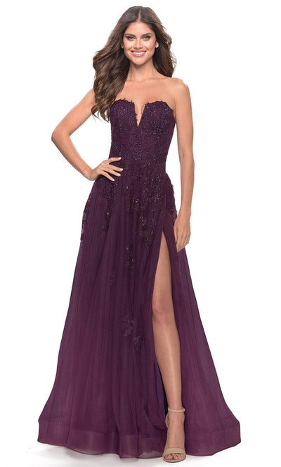 La Femme 31345 - Applique Tulle Gown