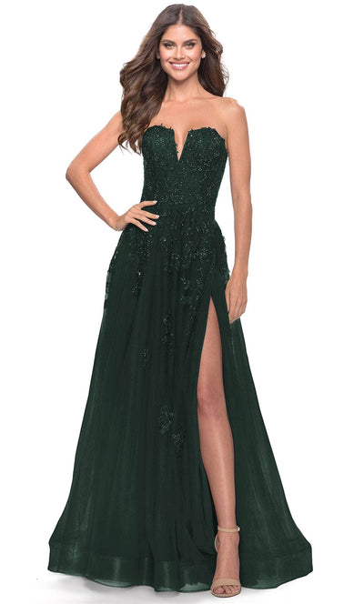 La Femme 31345 - Applique Tulle Gown