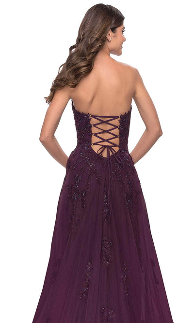 La Femme 31345 - Applique Tulle Gown