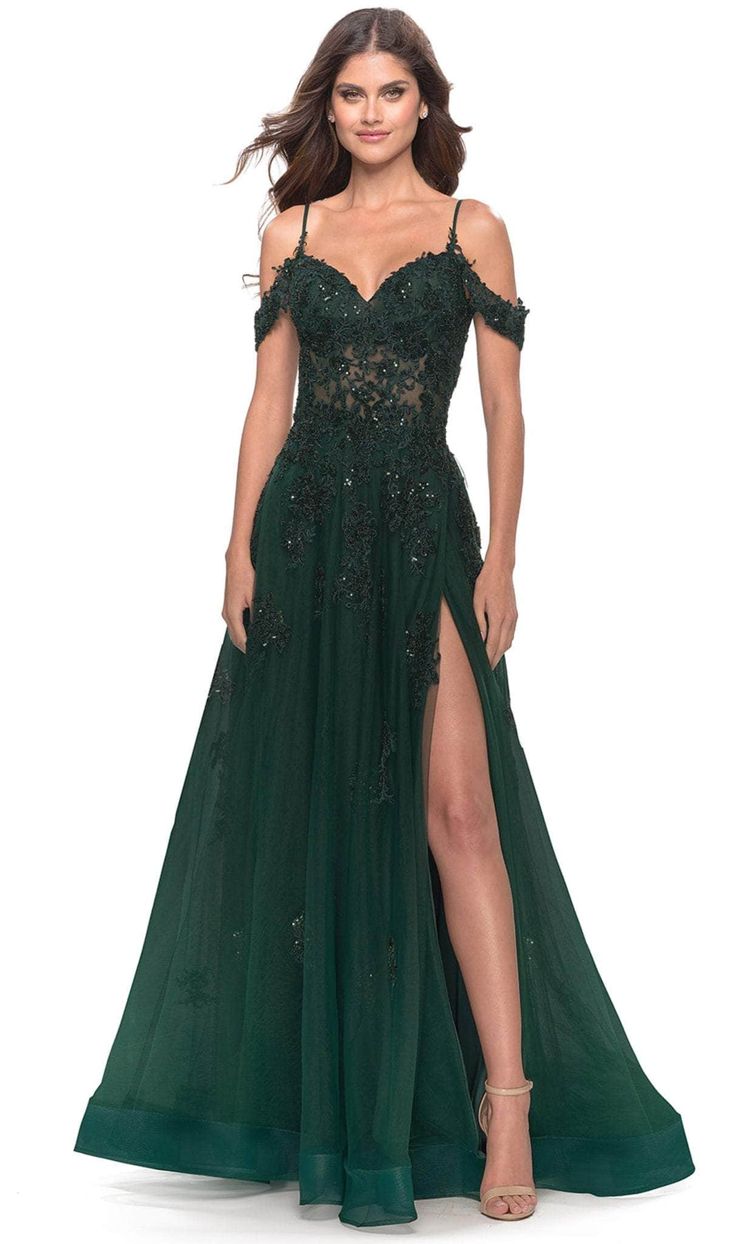 La Femme 31346 - Beaded Tulle Gown