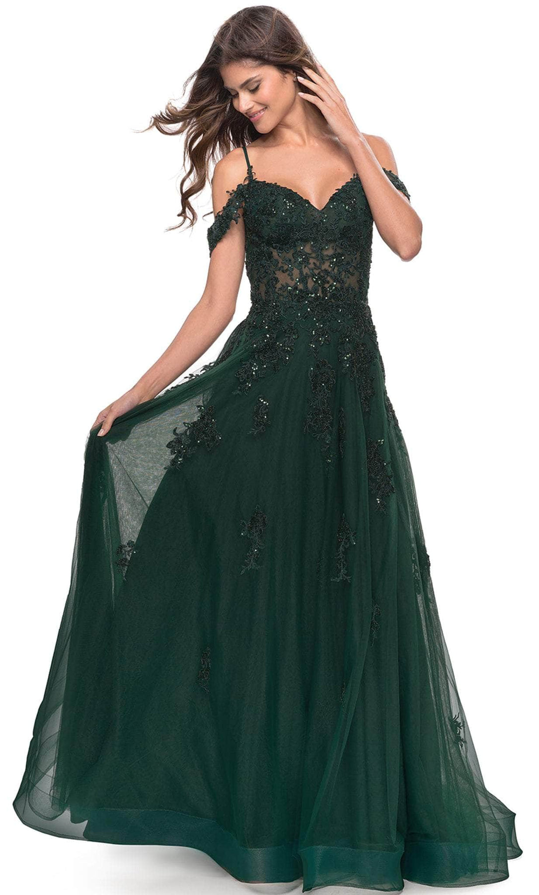 La Femme 31346 - Beaded Tulle Gown