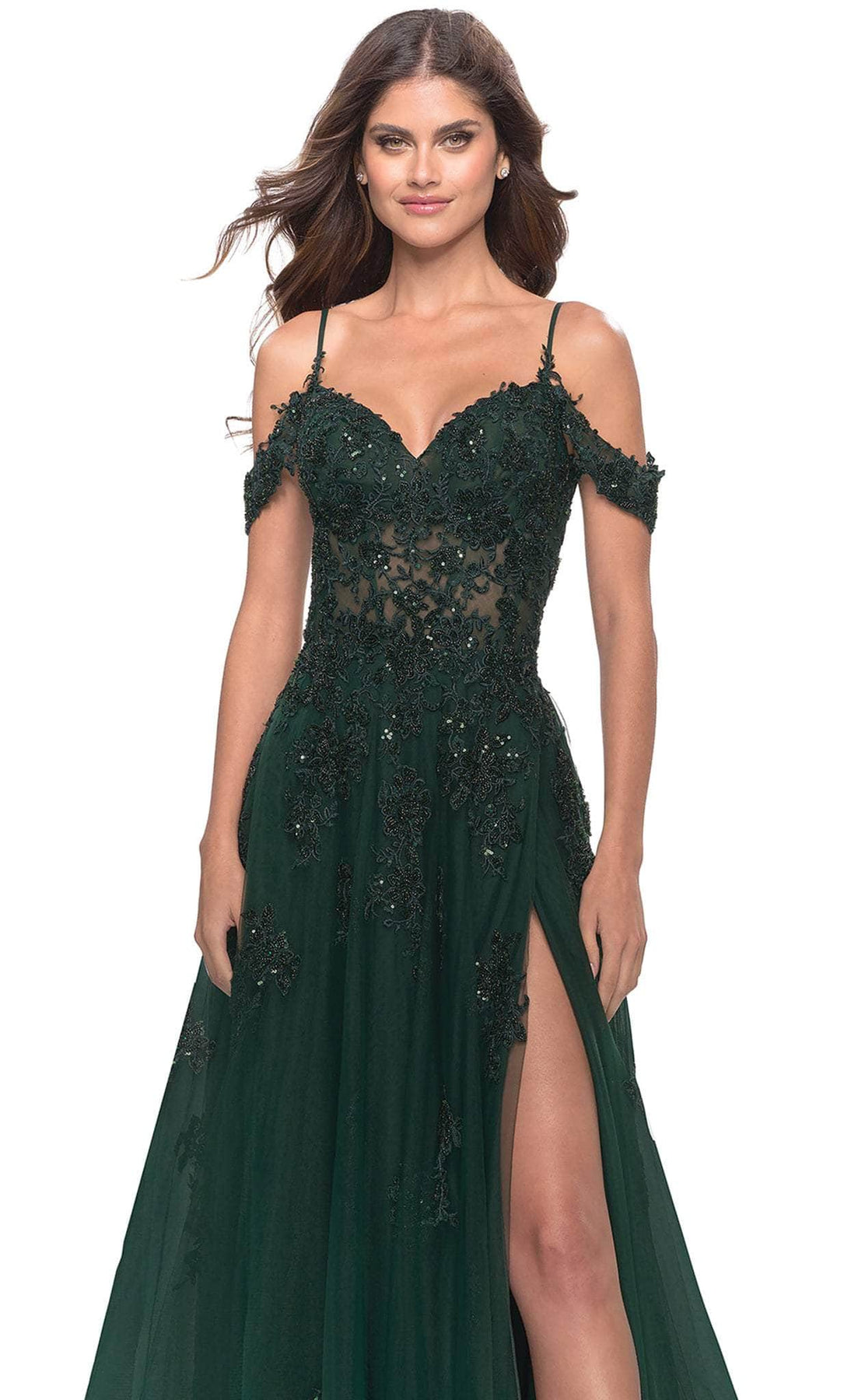 La Femme 31346 - Beaded Tulle Gown