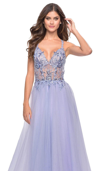 La Femme 31369 - Sleeveless Sheer Bodice Prom Dress Special Occasion Dress