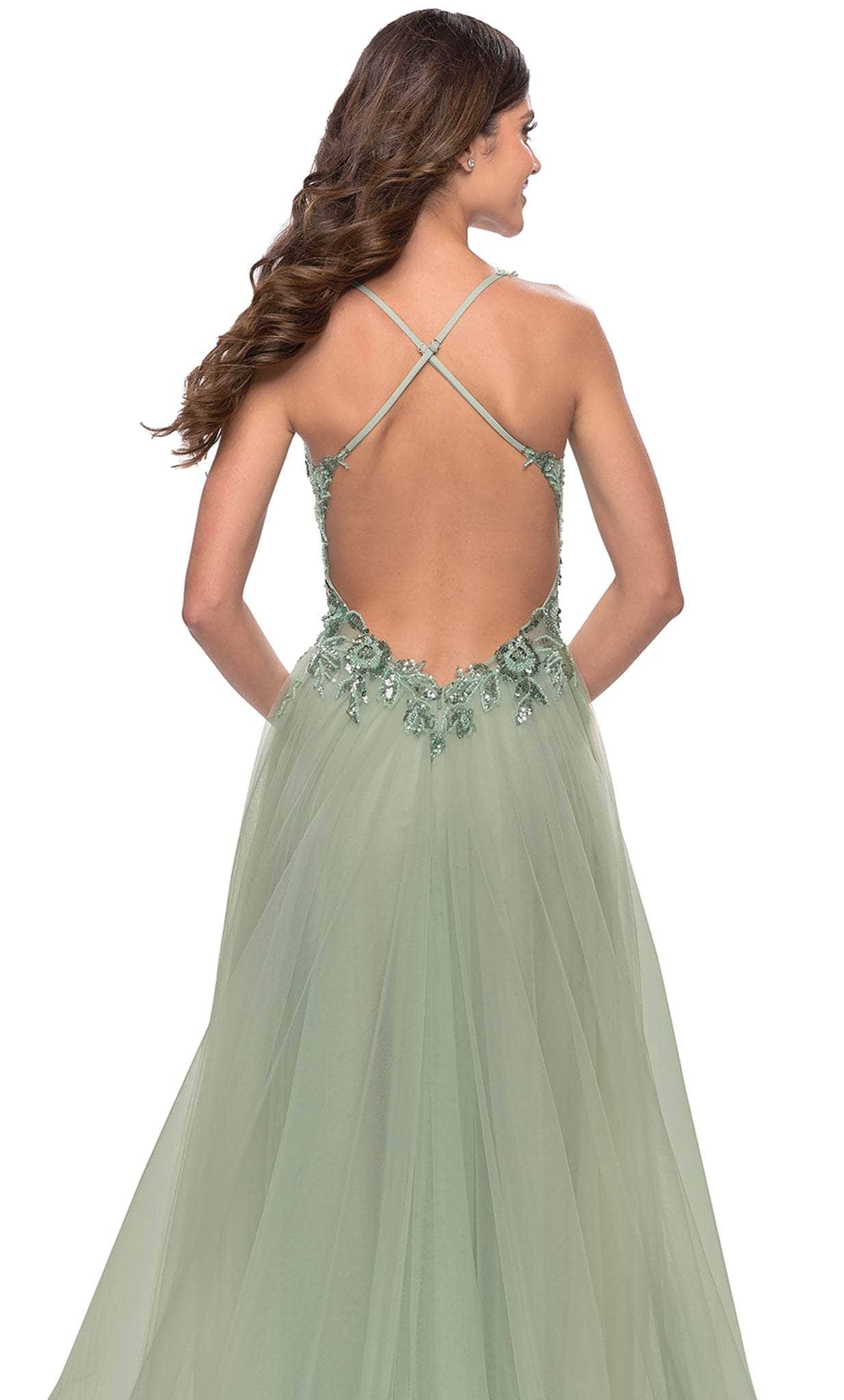 La Femme 31369 - Sleeveless Sheer Bodice Prom Dress Special Occasion Dress