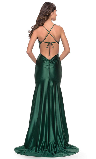 La Femme 31397 - Cowl Neck Tie Back Evening Dress Special Occasion Dress
