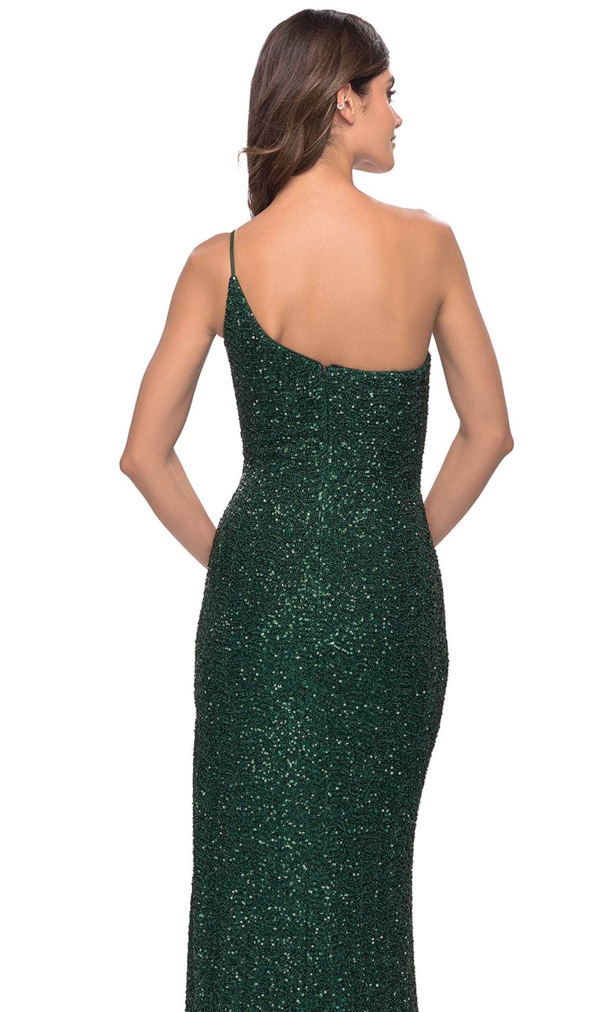 la femme one shoulder sequin dress La Femme