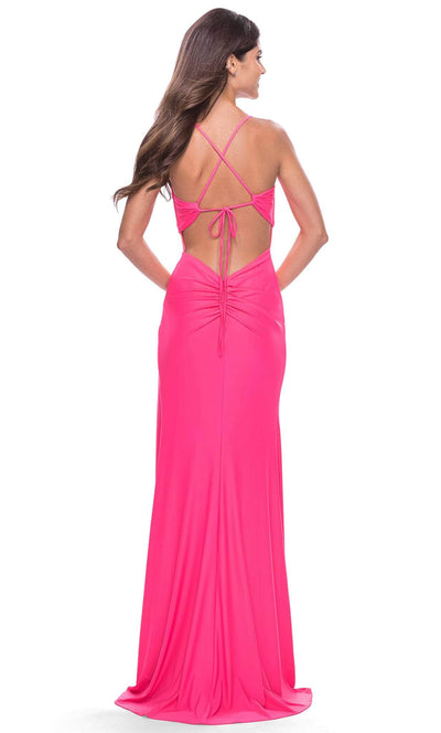 La Femme 31446 - Twisted Knot V-Neck Prom Dress Special Occasion Dress