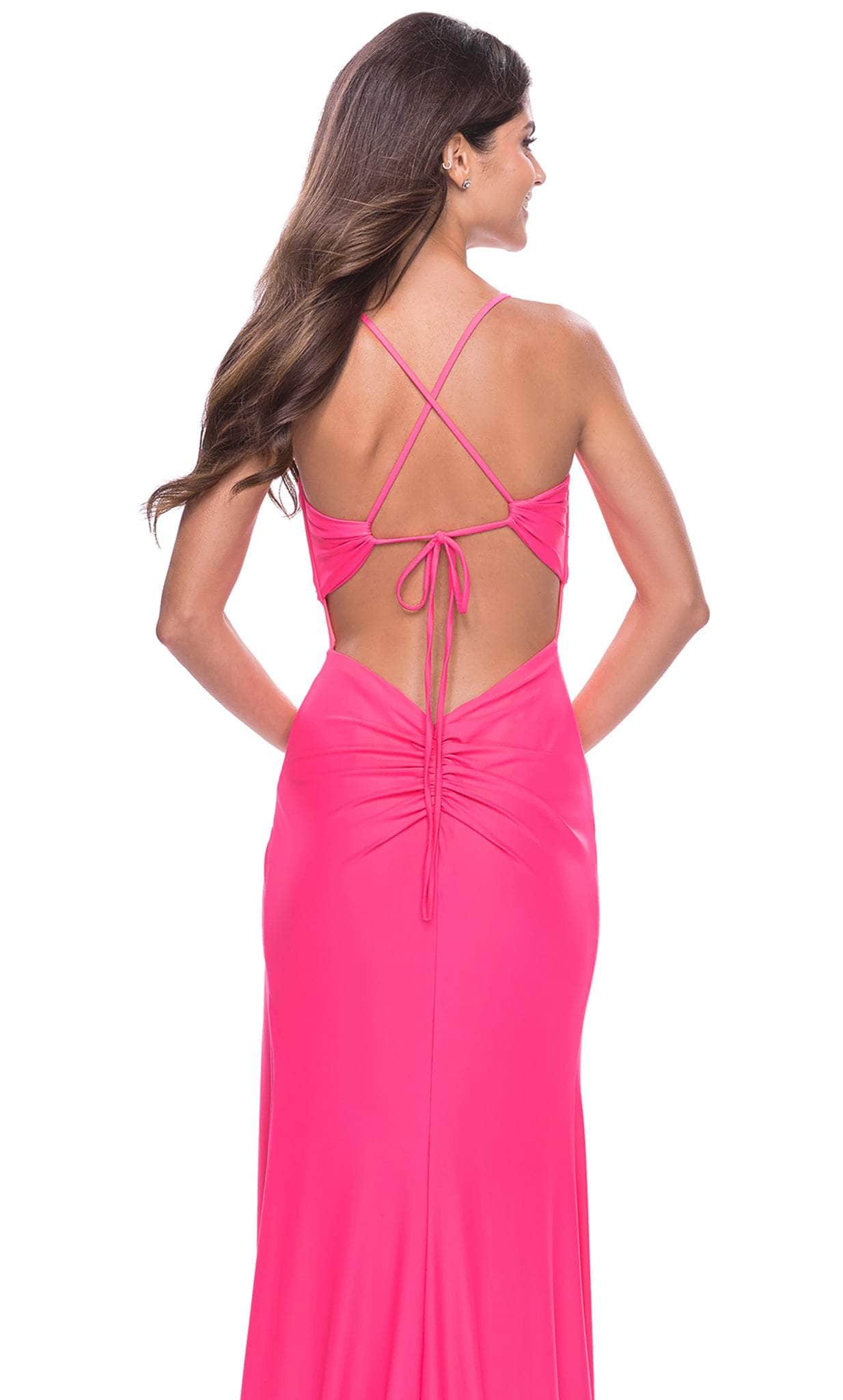 La Femme 31446 - Twisted Knot V-Neck Prom Dress Special Occasion Dress