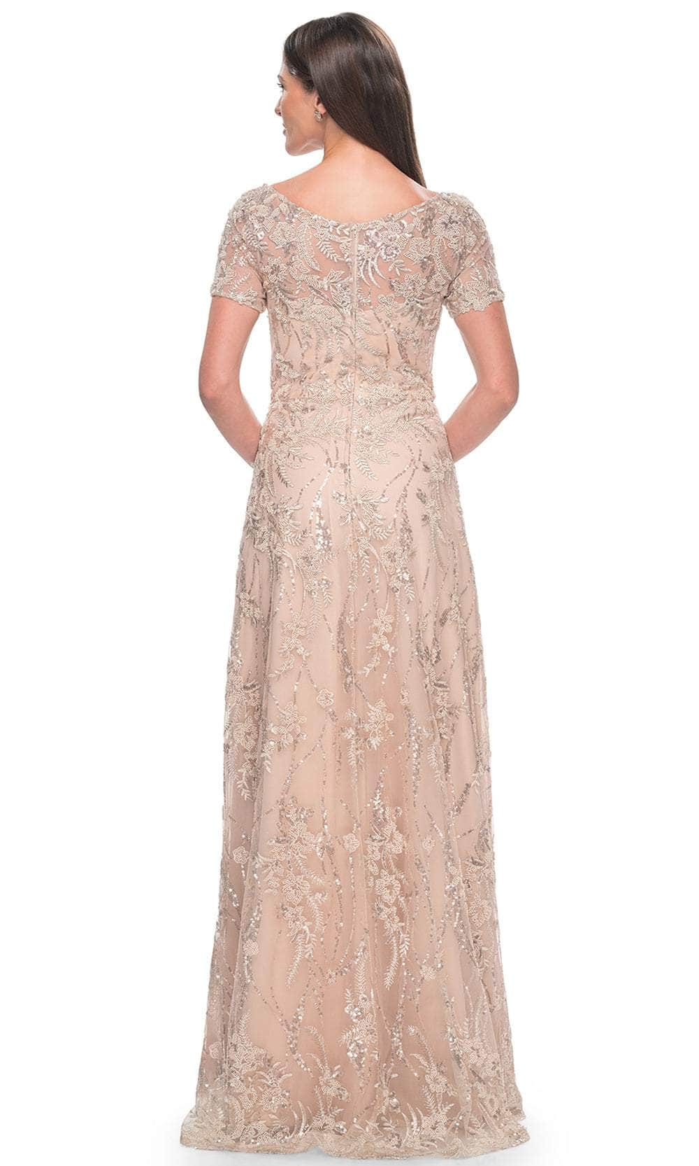 La Femme 31639 - Beaded Bateau Neck Dress Mother of the Bride Dresses