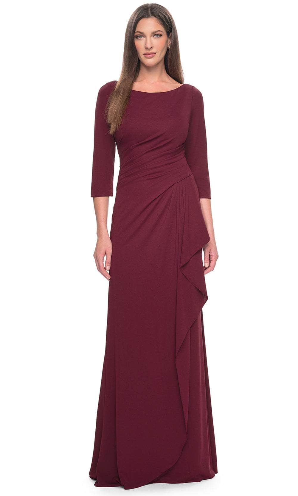 La Femme 31705 - Draped Bateau Formal Dress Evening Dresses