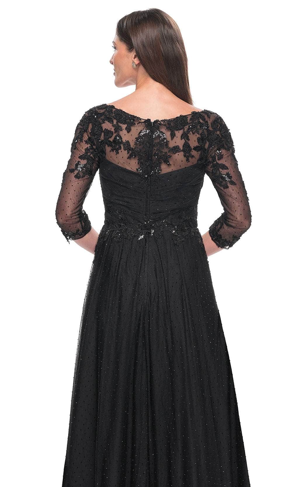 La Femme 31776 - V-Neck Embellished Dress Evening Dresses