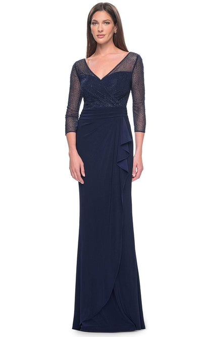 La Femme 31777 - Ruched Illusion Formal Dress Evening Dresses