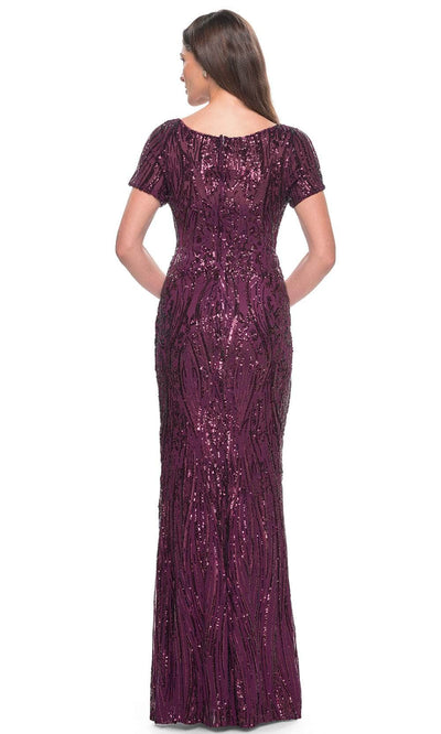 La Femme 31852 - Short Sleeve Sequin Evening Dress Mother of the Bride Dresses