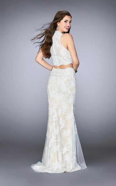 La Femme Gigi - 24615 Two-Piece Lace Illusion Long Evening Gown Special Occasion Dress