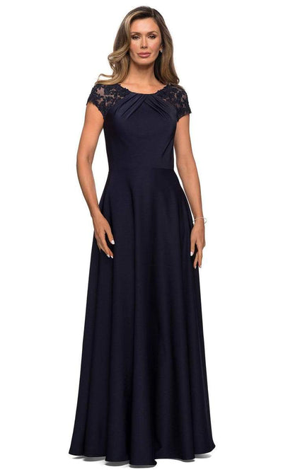 La Femme - Lace Jewel Neck A-Line Dress 28100SC CCSALE