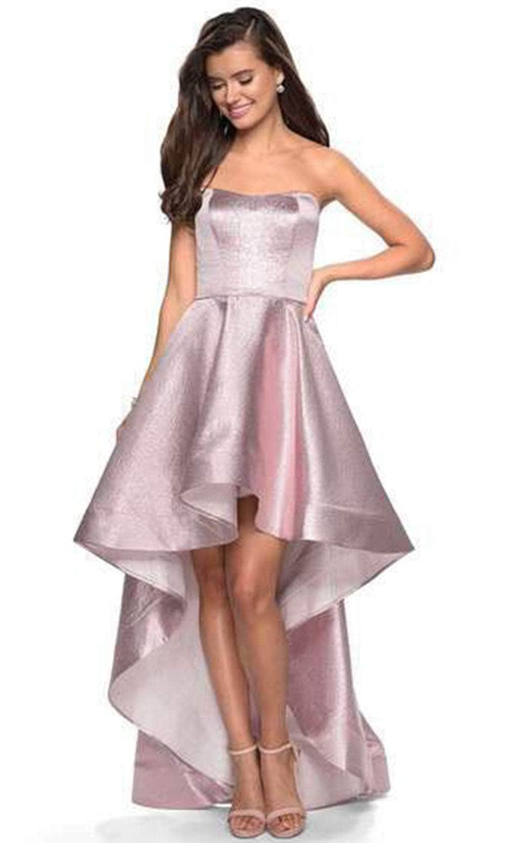 La Femme - Sweetheart High Low Dress 27783SC - 1 pc Pink In Size 0 Available CCSALE 0 / Pink