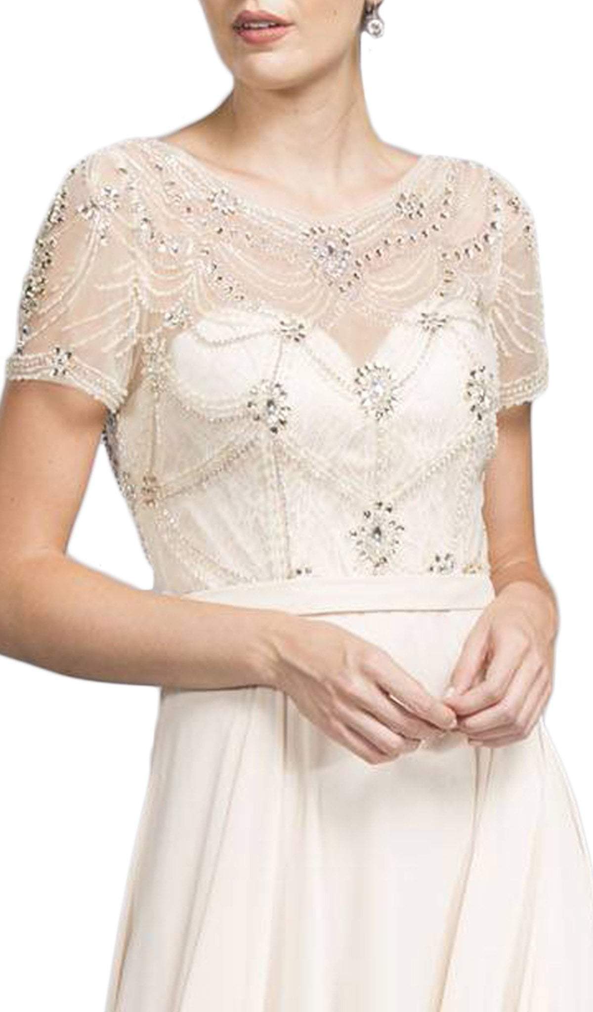 Lace Embellished Sheath Prom Dress Dress