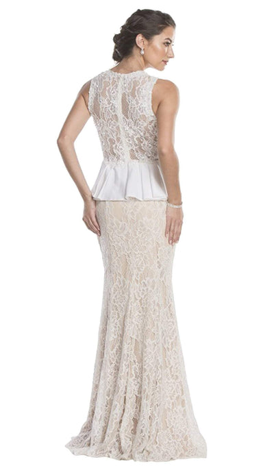 Lace Jewel Neck Sheath Evening Dress Dress