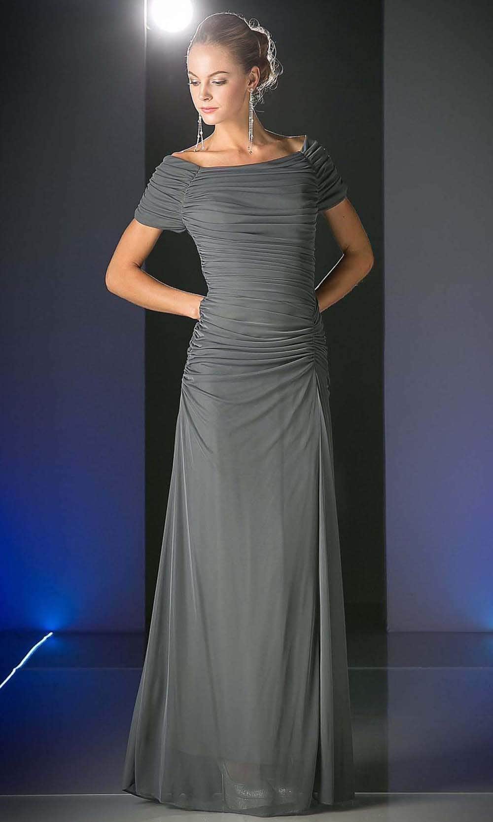 Ladivine 3813 Mother of the Bride Dresses XS / Charcoal