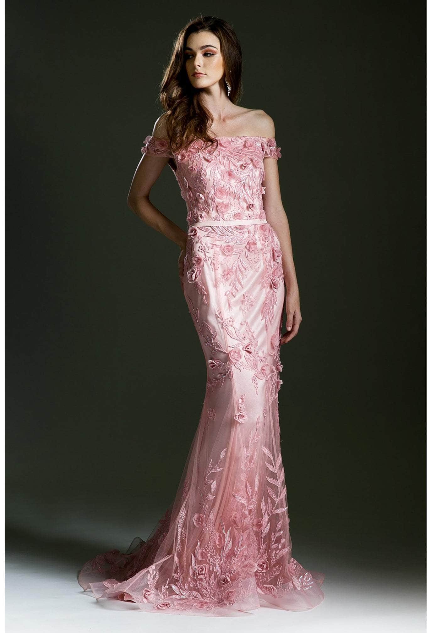 Ladivine 5155 Prom Dresses 2 / Rose