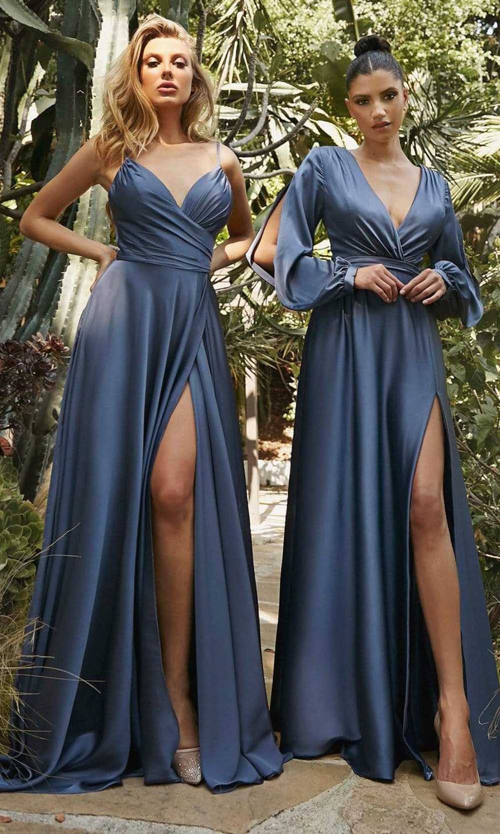 Ladivine 7485 - V-Neck Wrap Bodice Evening Gown Evening Dresses 10 