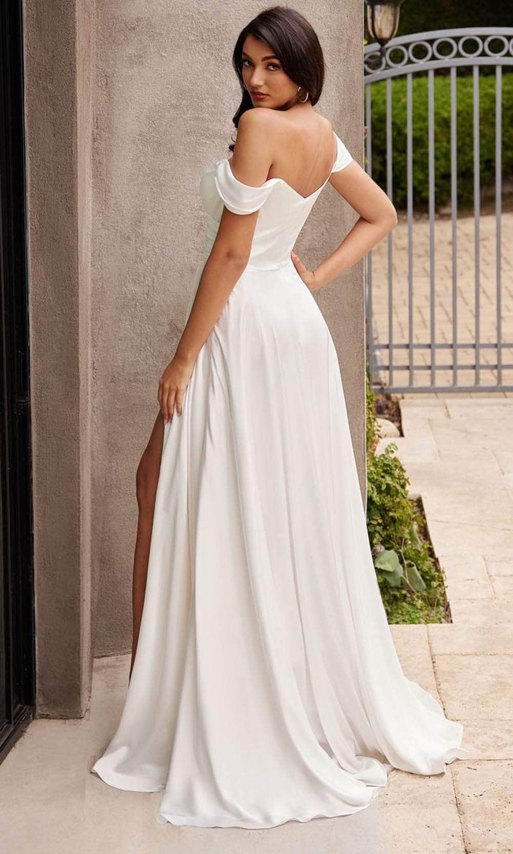 Ladivine 7493W - Off Shoulder Bridal Dress