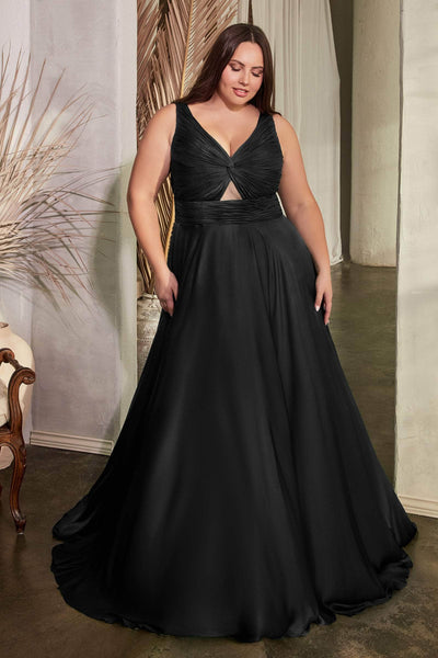 Ladivine 7497C - Ruched Keyhole Evening Dress Special Occasion Dress