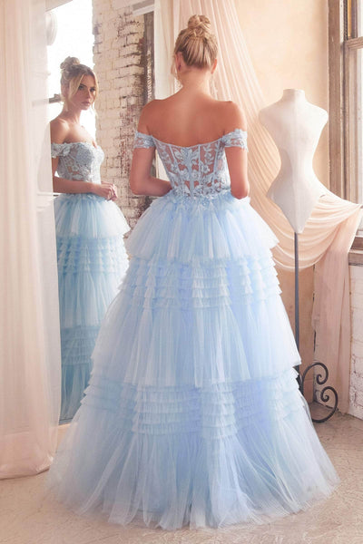 Ladivine 9315 - Embroidered Off-Shoulder Ballgown Special Occasion Dress