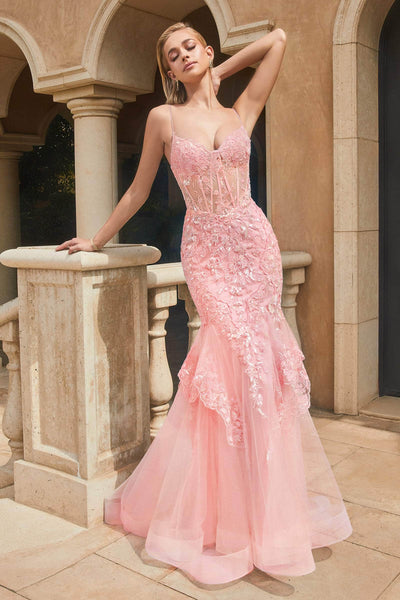 Ladivine 9316 -  Sheer Corset Sleeveless Gown Special Occasion Dress