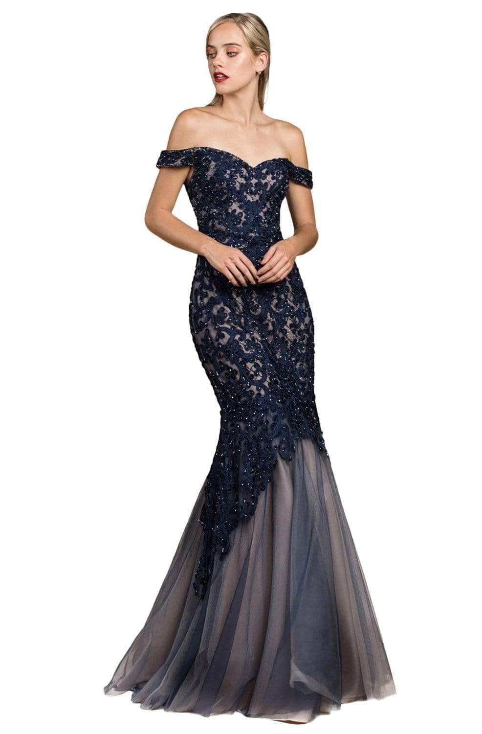 Ladivine A0401 - Beaded Lace Sweetheart Evening Gown Evening Dresses 8 