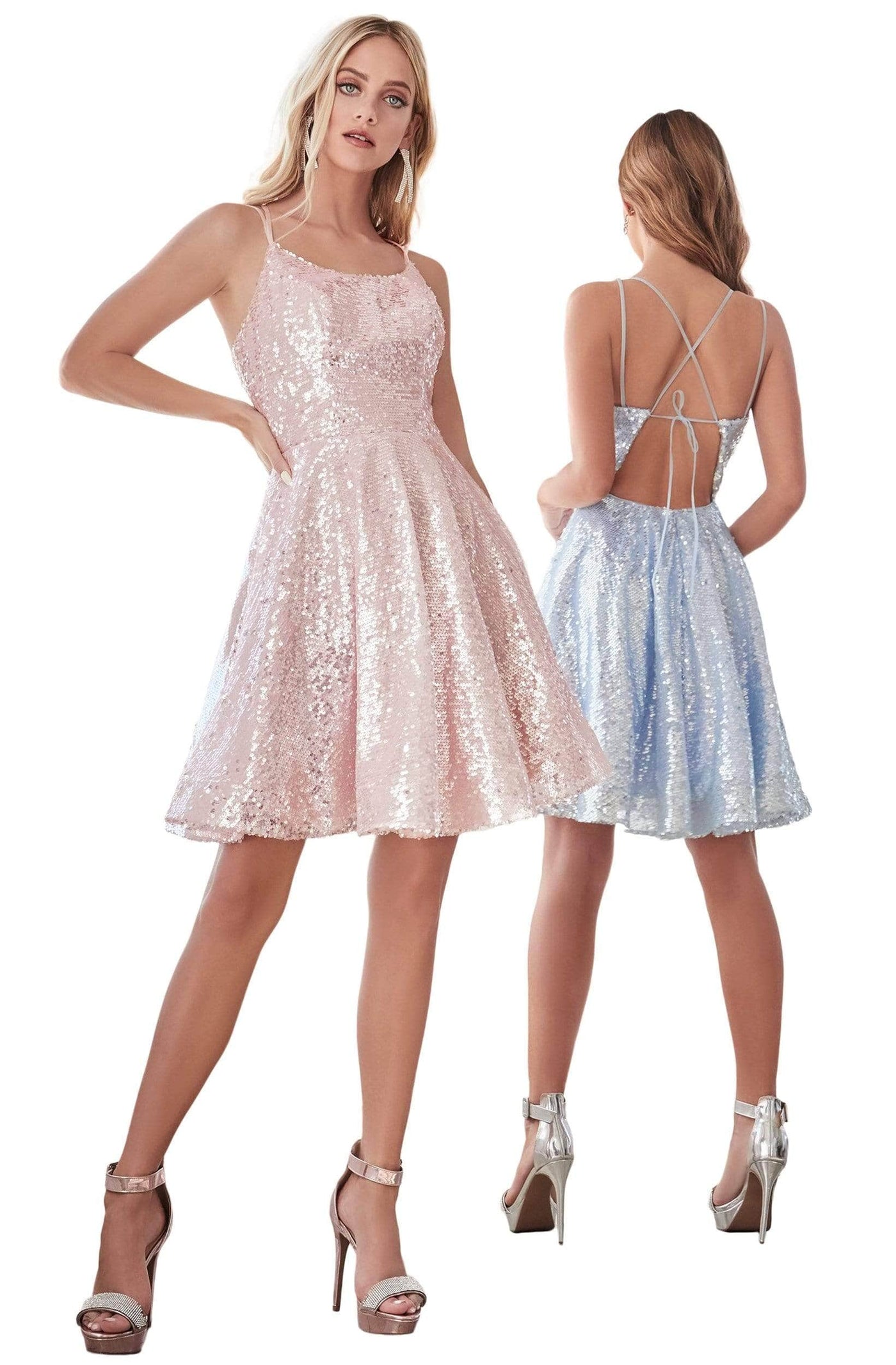 Ladivine AM398 Homecoming Dresses 2 / Blush