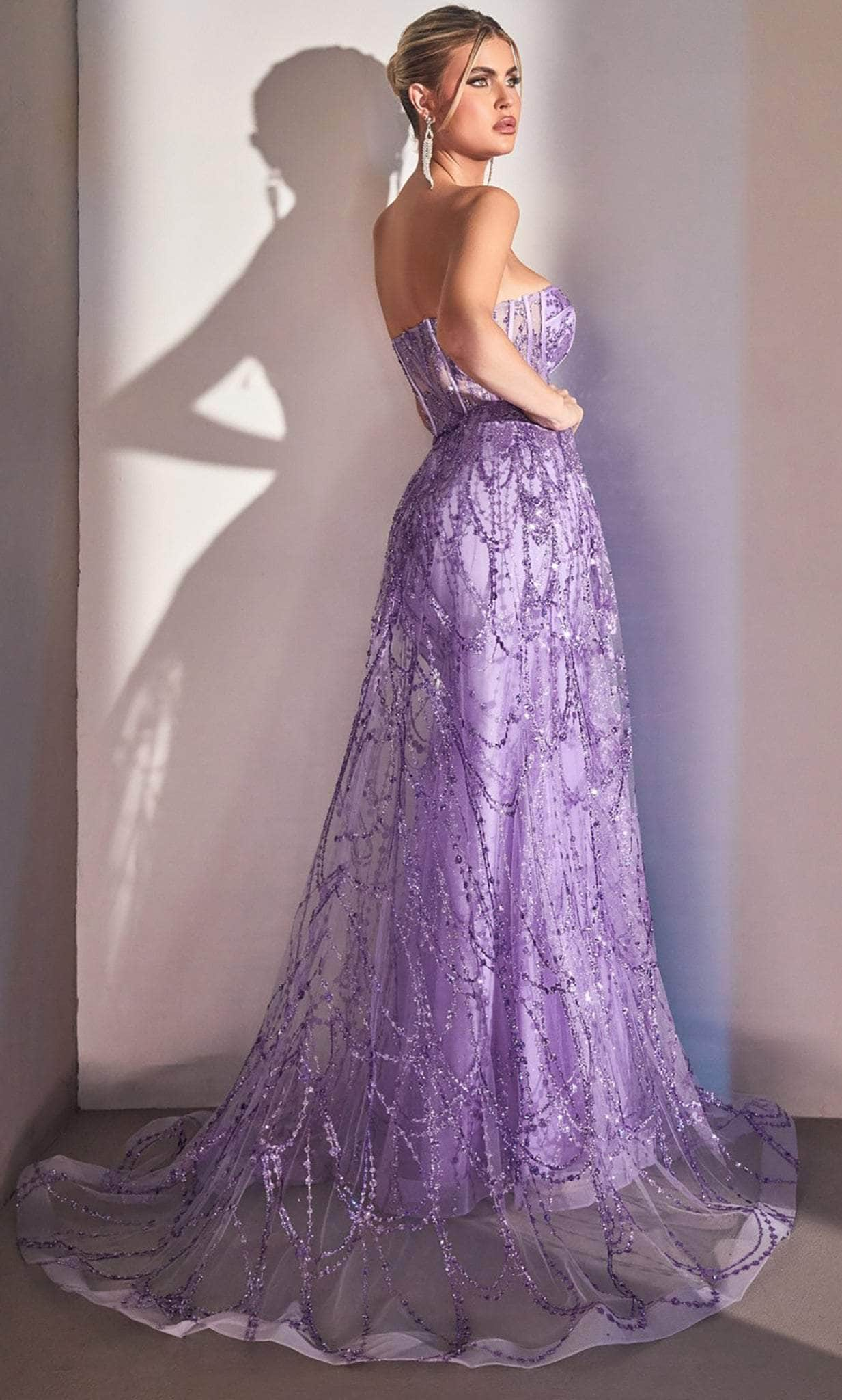 Ladivine CB095 - Strapless Overskirt Evening Gown Prom Dresses