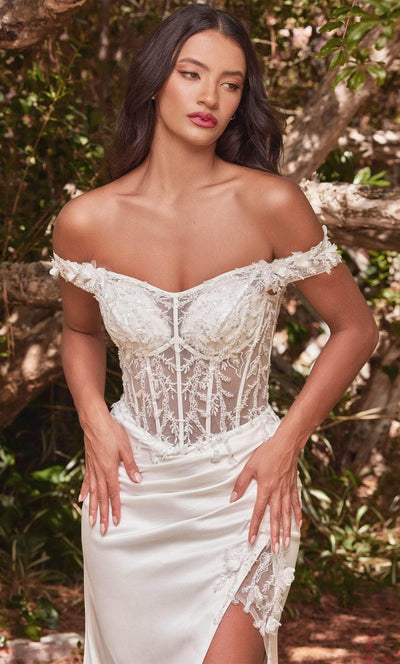 Ladivine CD0186W - Translucent Off Shoulder Sheath Gown Special Occasion Dress