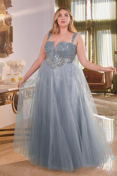 Ladivine CD0217 - Strapless Tulle Prom Gown Special Occasion Dress