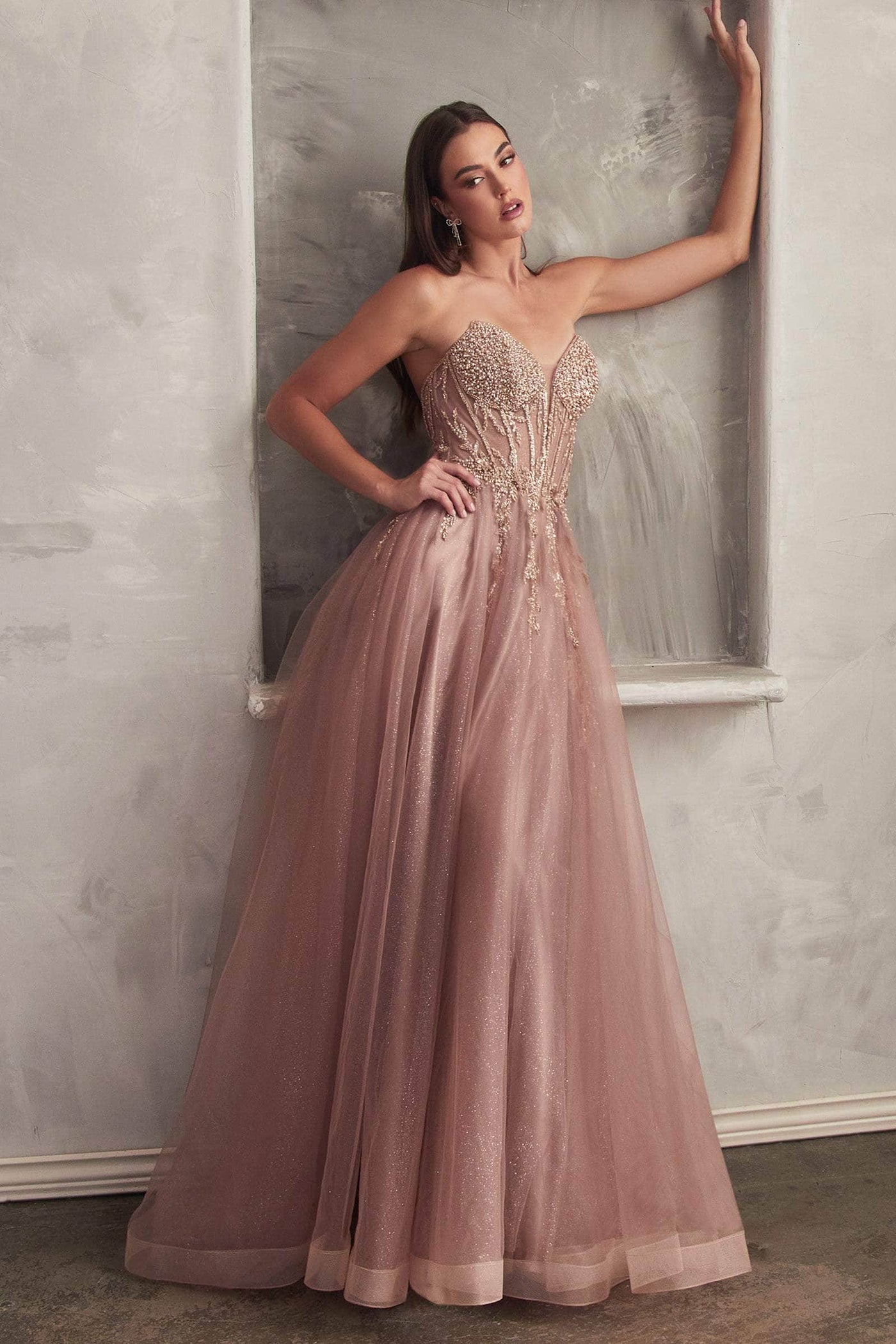 Ladivine CD0230 - Strapless Corset Prom Gown Special Occasion Dress