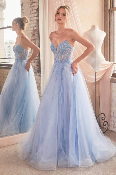 Ladivine CD0230 - Strapless Corset Prom Gown Special Occasion Dress