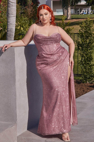Ladivine CD254C - Cowl Corset Plus Prom Dress Prom Dresses