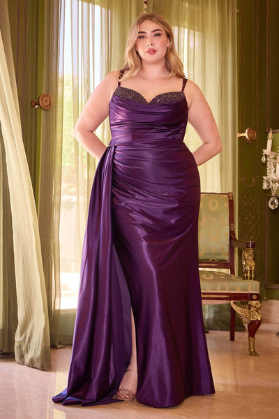 Ladivine CD349C - Sleeveless Ruched Gown Special Occasion Dress