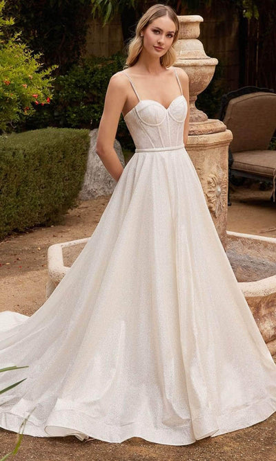 Ladivine CDS435W - Sleeveless Bridal Gown 2 / Off White