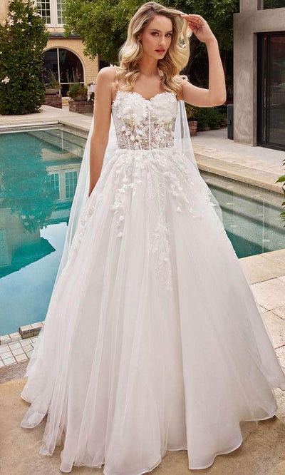 Ladivine CDS437W - Tulle Bridal Gown 2 / Off White