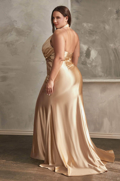 Ladivine CH079 - Plunging Halter Prom Gown Special Occasion Dress