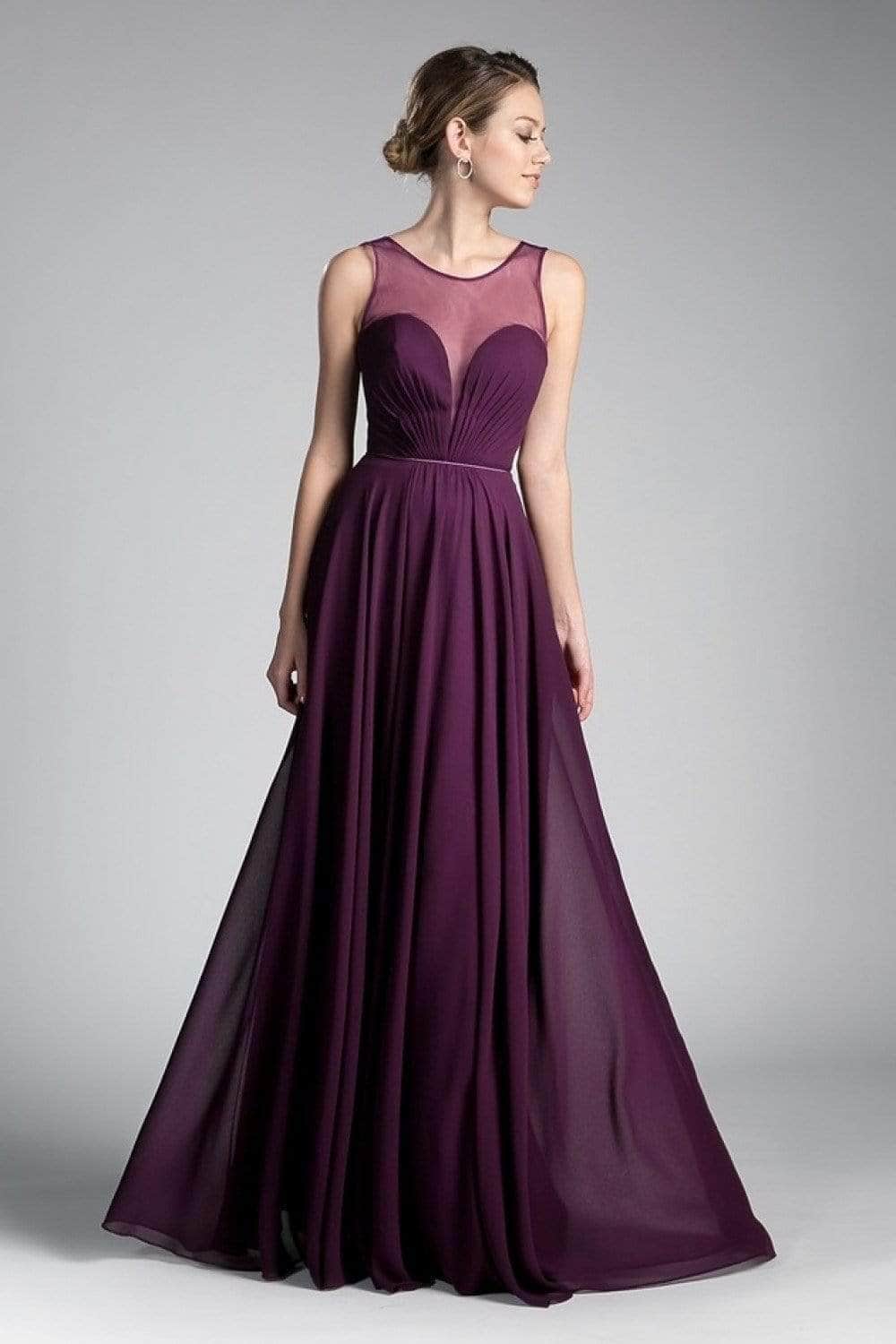 Ladivine CJ251 - Illusion Jewel A-Line Evening Gown Evening Dresses 4 