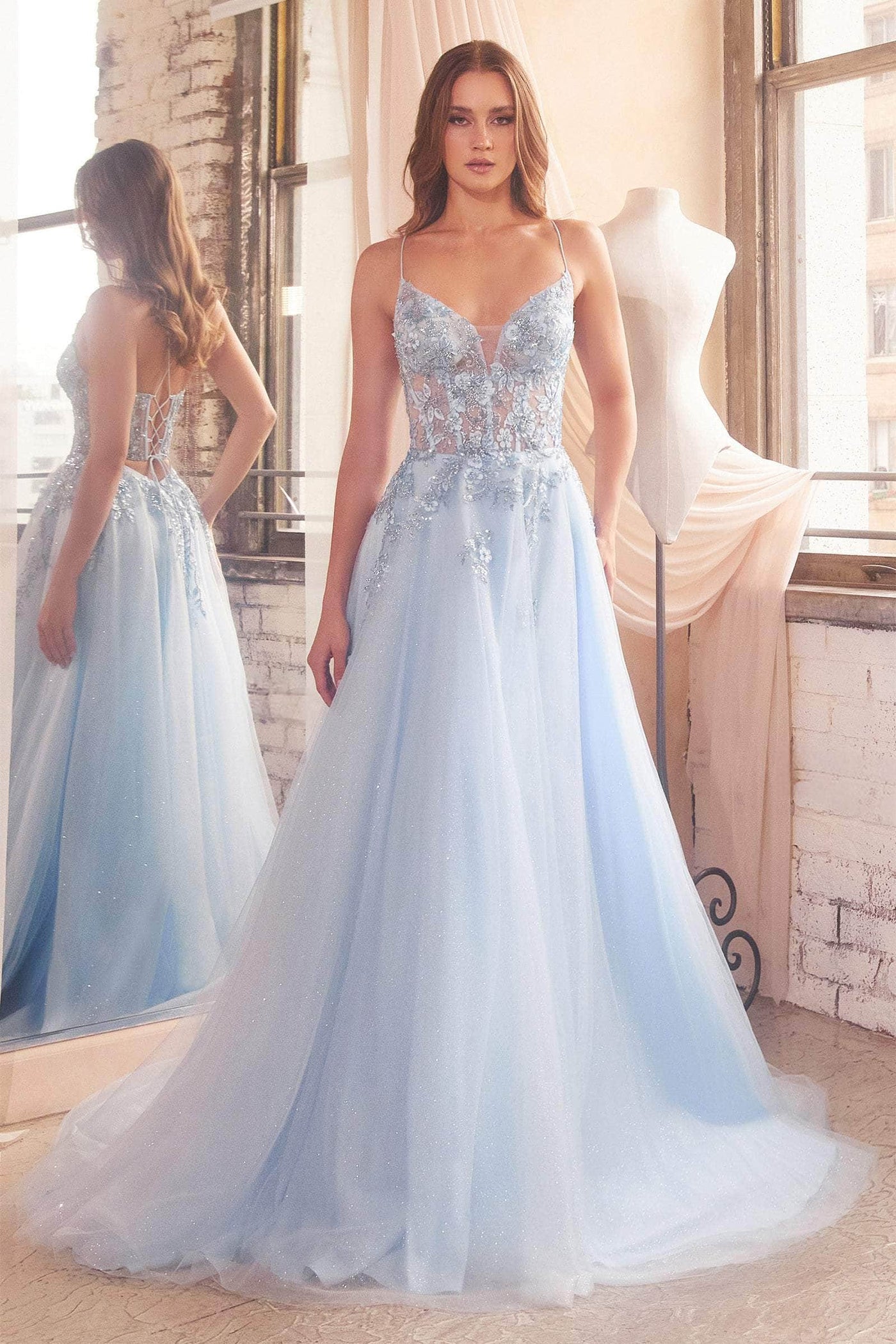 Ladivine D553 - Corset Embroidered Ballgown Special Occasion Dress