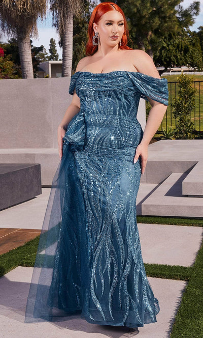Ladivine J849C - Glittered Gown
